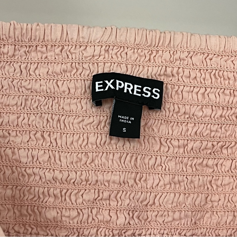 Express Embroidered Cotton Ruffle Mini Dress - Picture 6 of 8